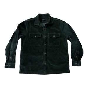 Express Forest Green Corduroy Shirt Jacket size M